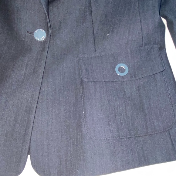 Dark Blue Calvin Klein Blazer with shoulder pads - Picture 3 of 7